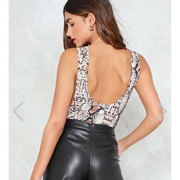 Nasty Gal Snakeskin Bodysuit - Picture 2 of 5